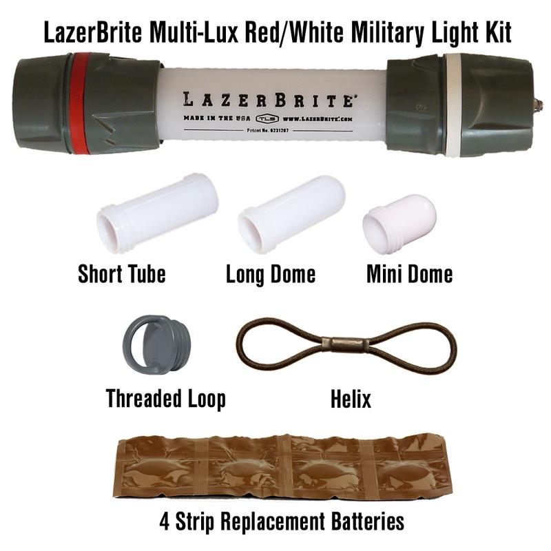 LazerBrite Multi-Lux Military Light - Kit. Rouge/blanc