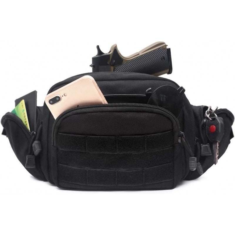 erplain_file_id:1574844 - Sac banane tactique arme de poing. Noir